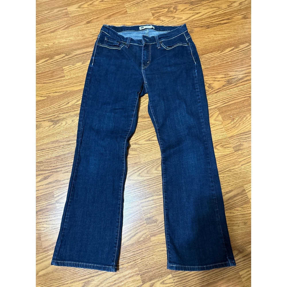 Levis 529 Curvy Bootcut Jeans Womens 12 S/C Dark Wash Denim Stretch Blue